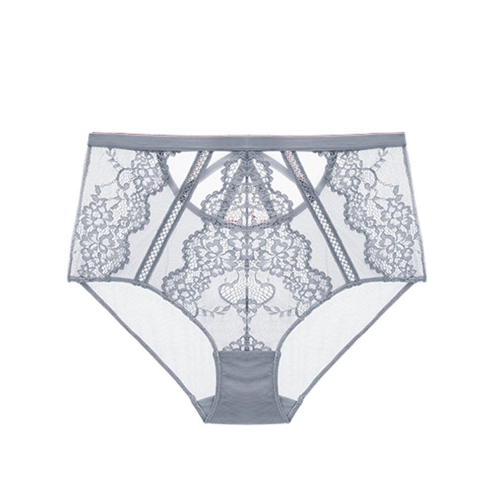 Weisi Honey Silk Summer Autumn Breathable Sexy Lace High Waist Women Briefs
