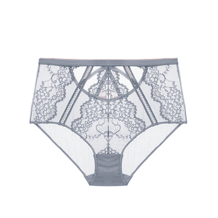 Weisi Honey Silk Summer Autumn Breathable Sexy Lace High Waist Women Briefs