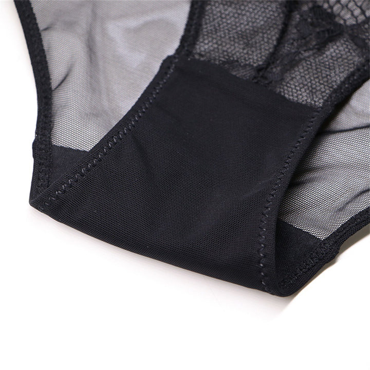 Weisi Honey Silk Summer Autumn Breathable Sexy Lace High Waist Women Briefs