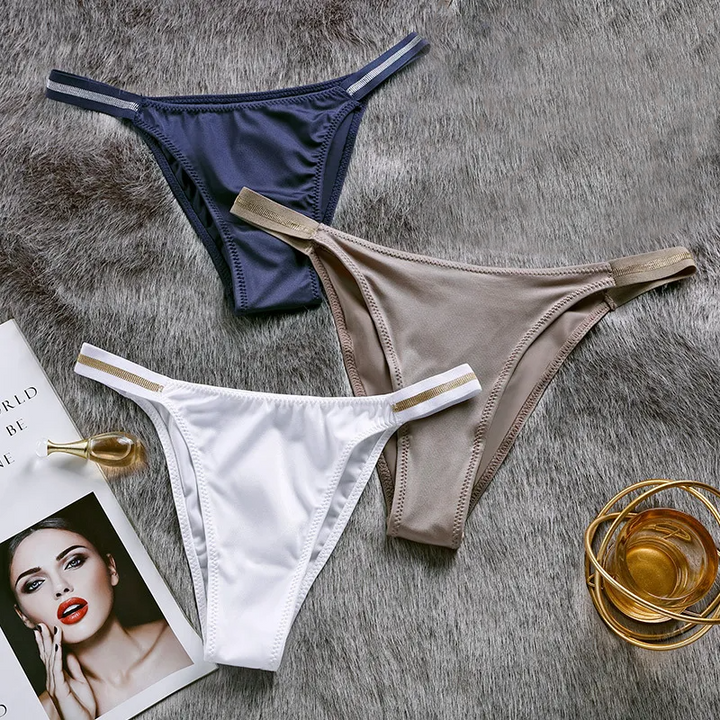 Seamless Ice Silk Mid-Waist Panty