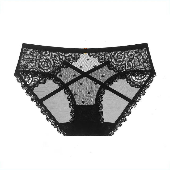 Solid Lace Sheer Thong