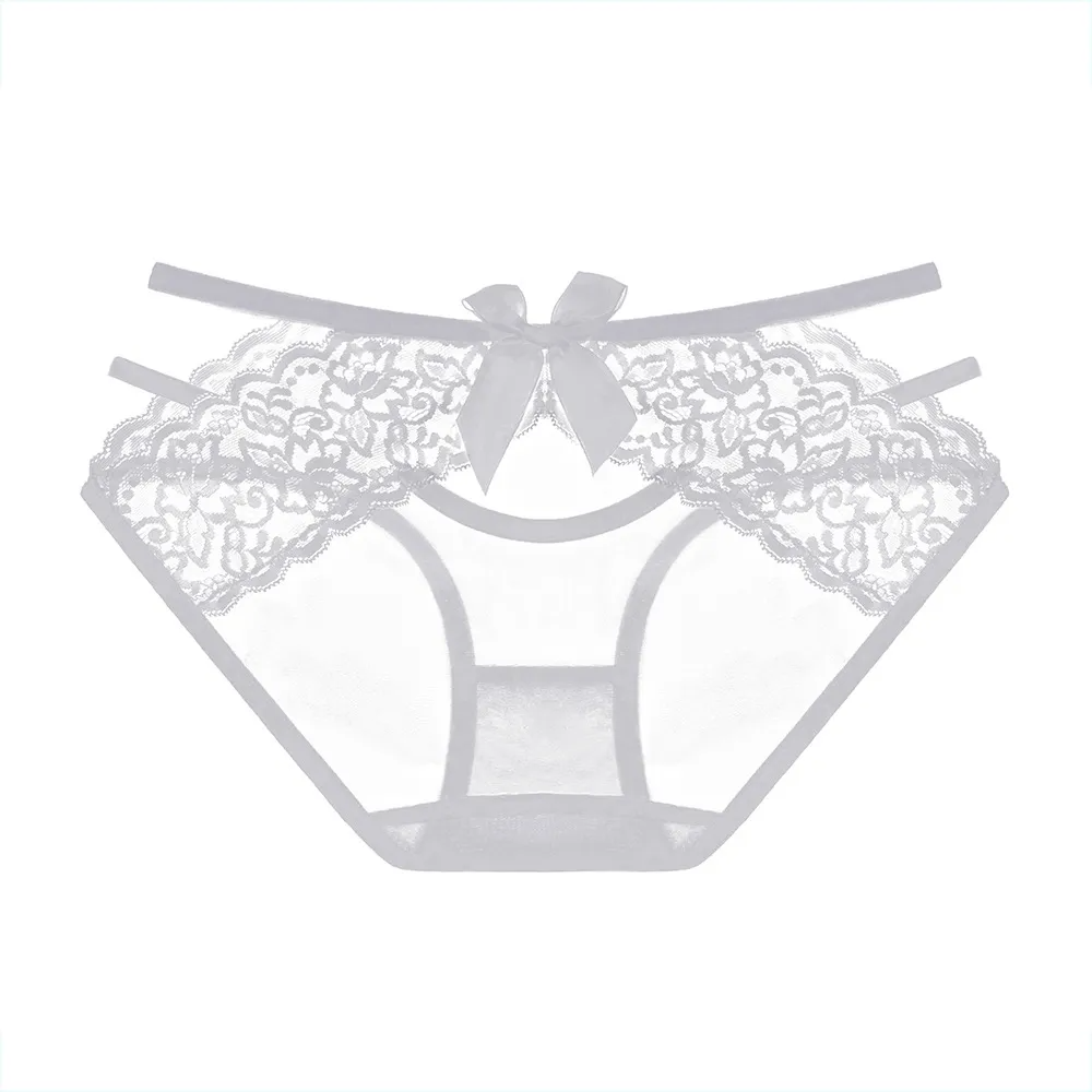 Solid Lace Sheer Thong