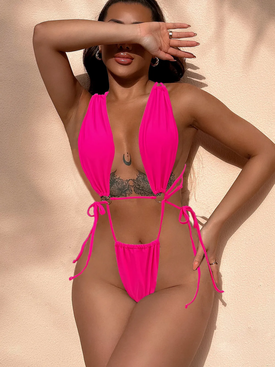 Sunflare Cut-Out Bandage One-Piece Swimsuit