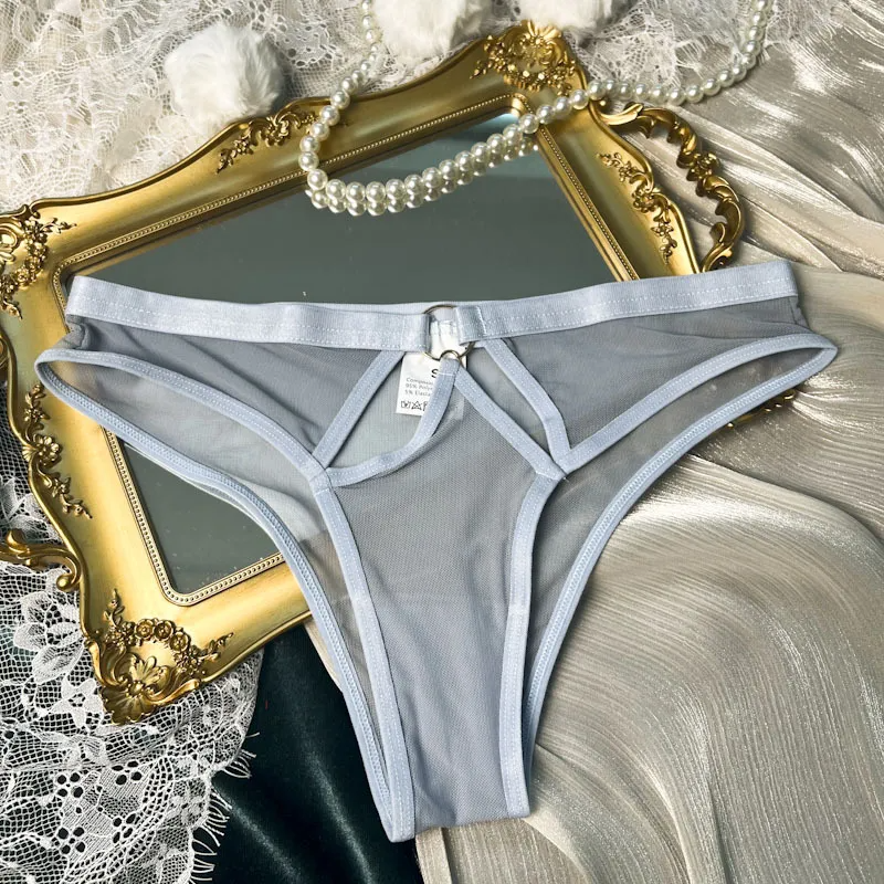 Sheer Hollow Mesh Low-Waist Panty