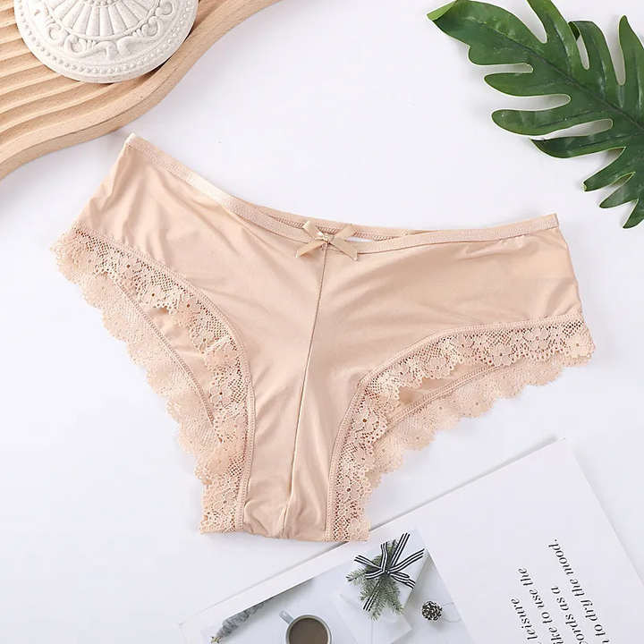Lace Ice Silk Mid-Waist Panty