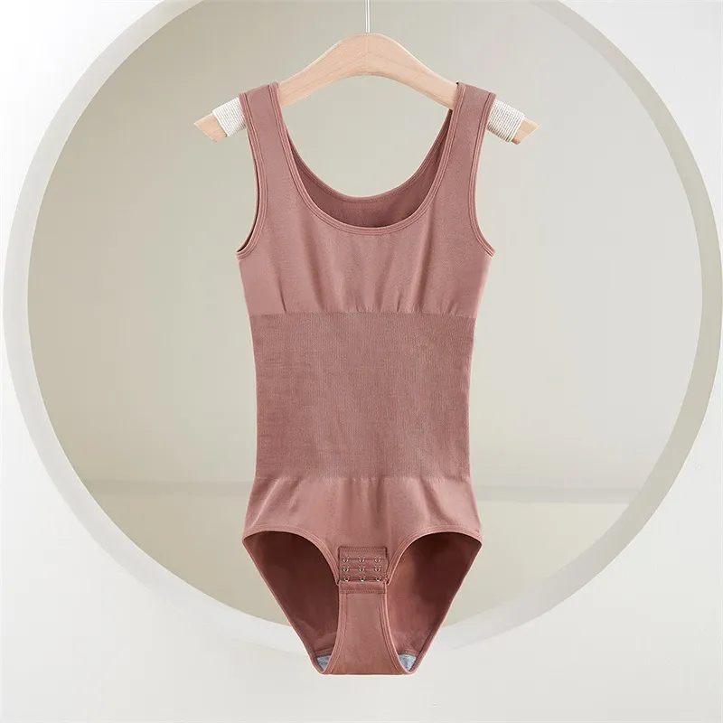 Plus Size Solid Color Basic Shaping Bodysuit
