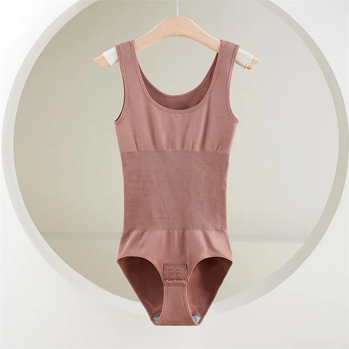 Plus Size Solid Color Basic Shaping Bodysuit