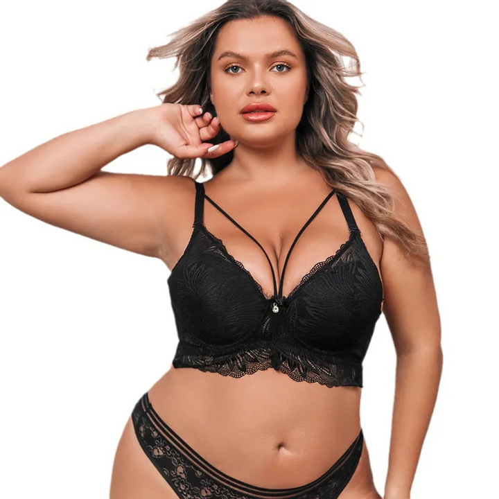 Plus Size Summer Lace Cut-Out Bra