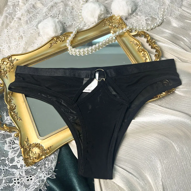 Sheer Hollow Mesh Low-Waist Panty