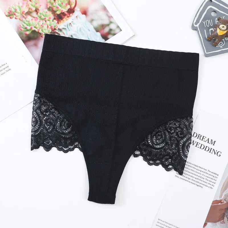 High-Waist Seamless Lace Shaping Panty