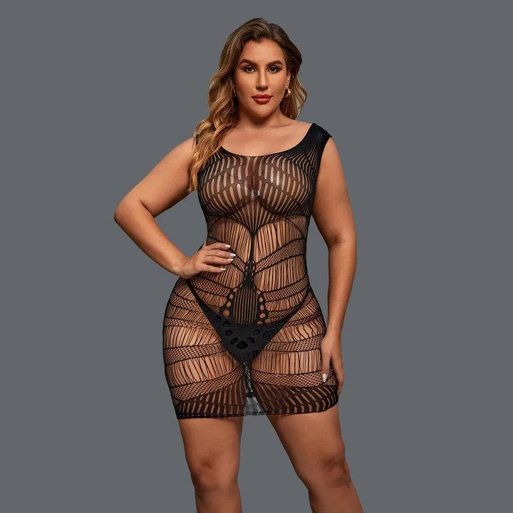 Plus Size Sheer Hollow-Out Lingerie Panty