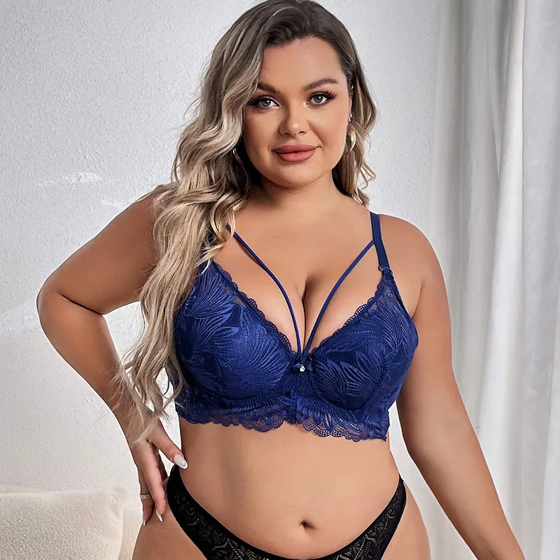 Plus Size Summer Lace Cut-Out Bra