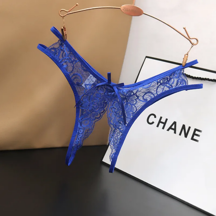 Sheer Lace Solid Color Thong