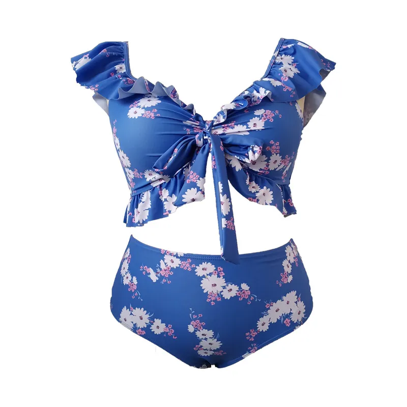 Bloom Curve Floral Strap Swim Set