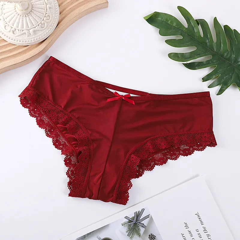 Lace Ice Silk Mid-Waist Panty
