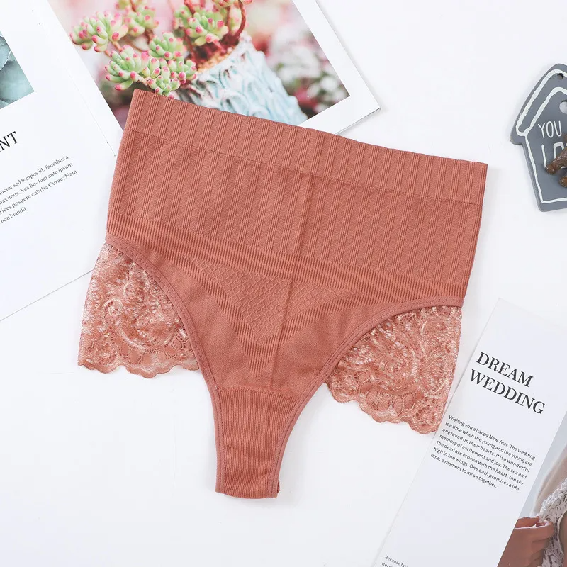 High-Waist Seamless Lace Shaping Panty