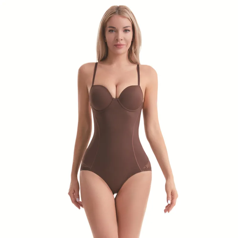 Lace Deep V One-Piece Shaping Bodysuit