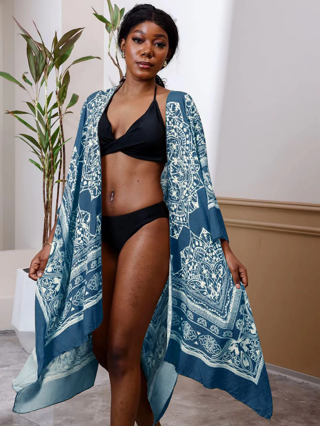 Tropic Muse Printed Bikini Cover-Up Dress