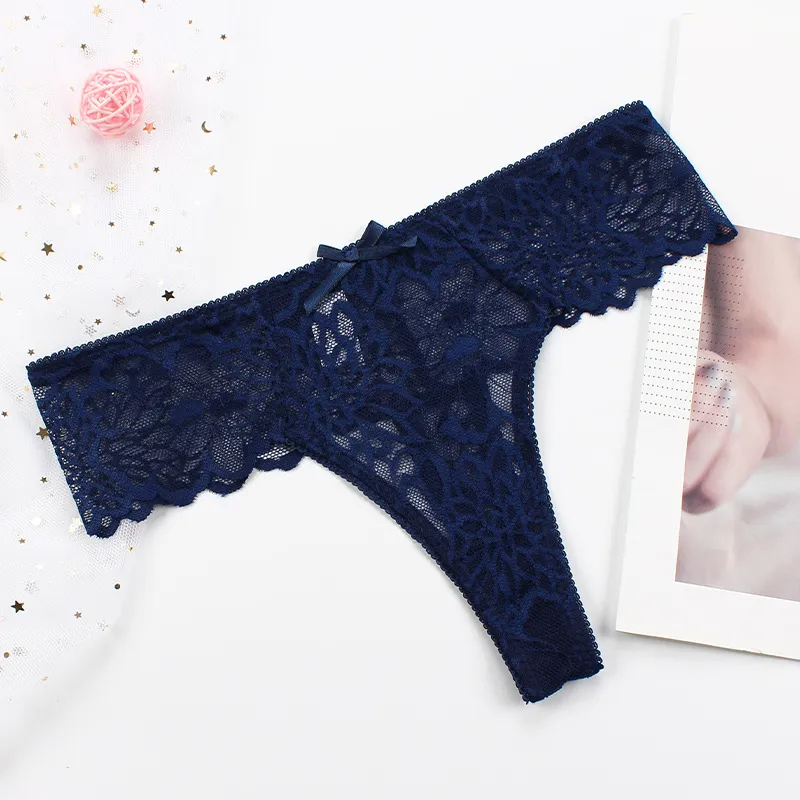 Sheer Mesh Lace Thong