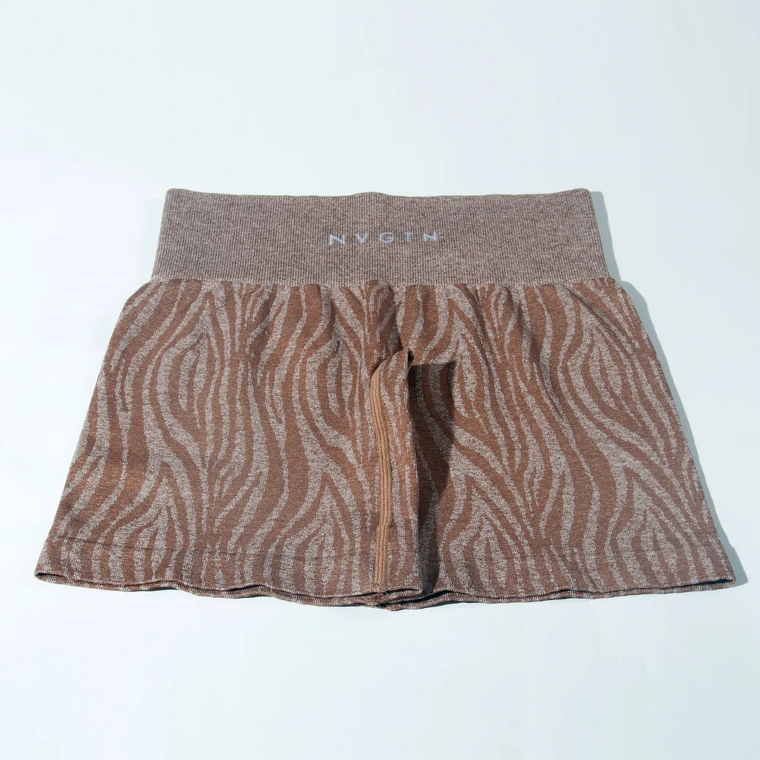 Camo Stretch Quick Dry Breathable Zebra Biker Shorts