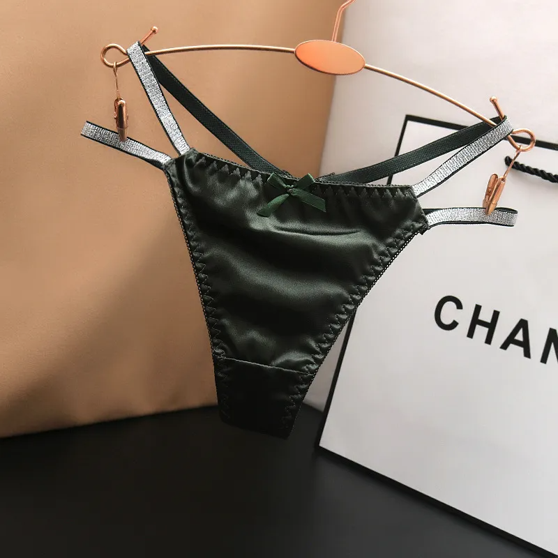 Satin Cutout G-String Thong