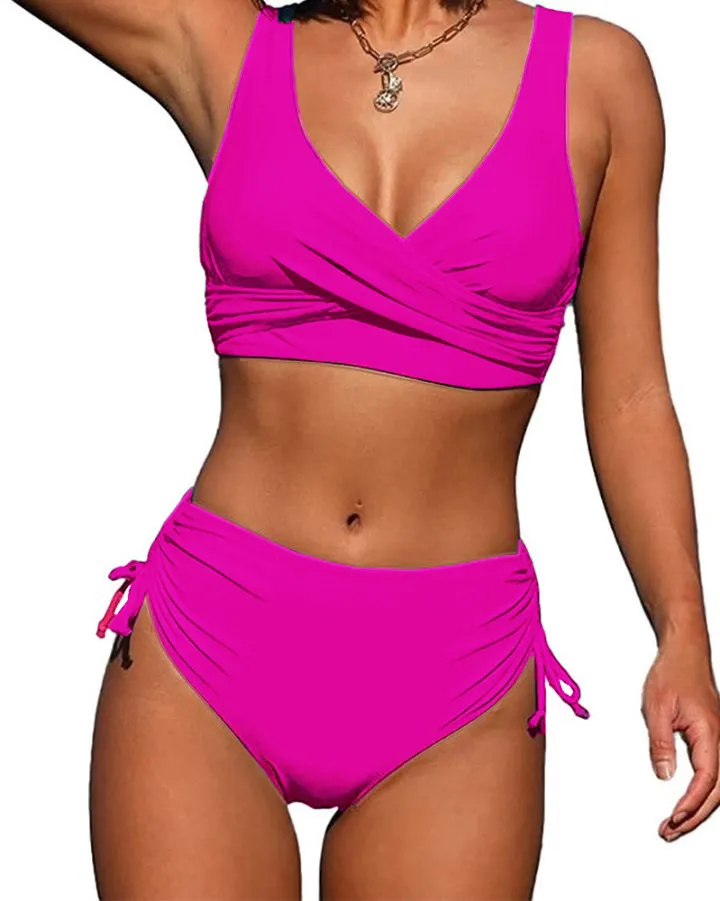Crisscross Charm High Waist Swim Set