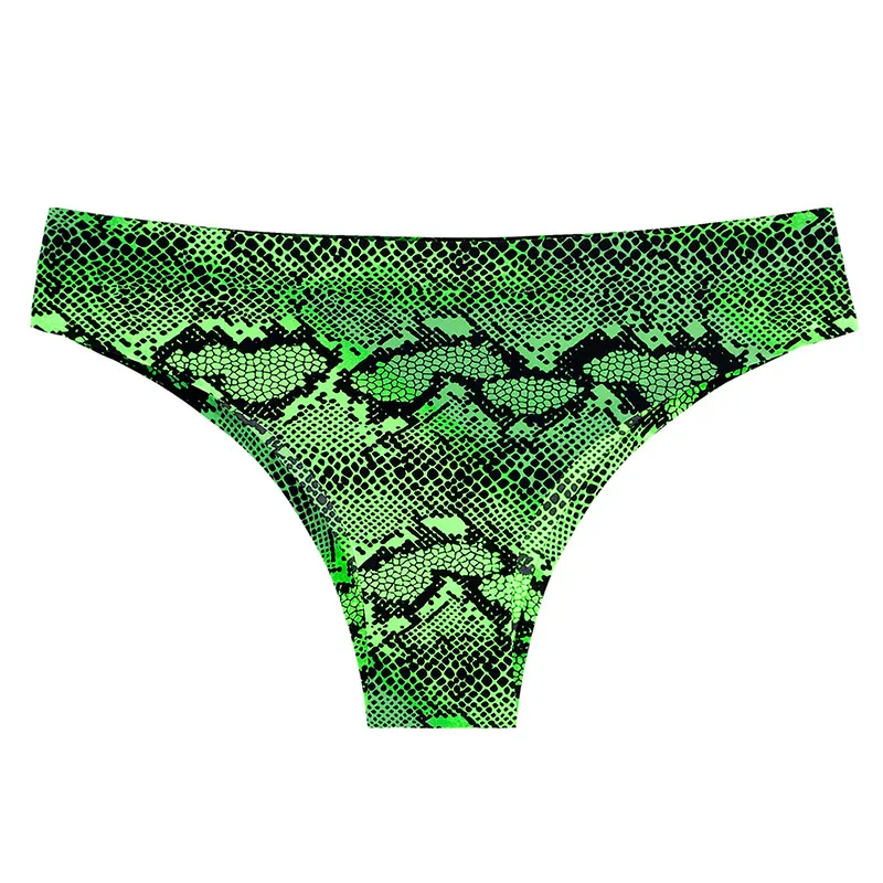 Leopard Print Seamless Ice Silk Panty
