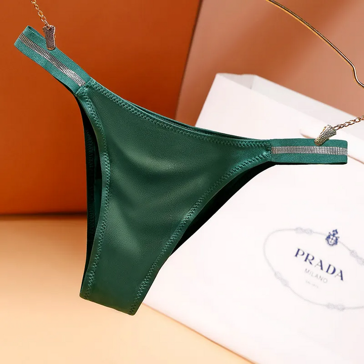 Seamless Ice Silk Mid-Waist Panty