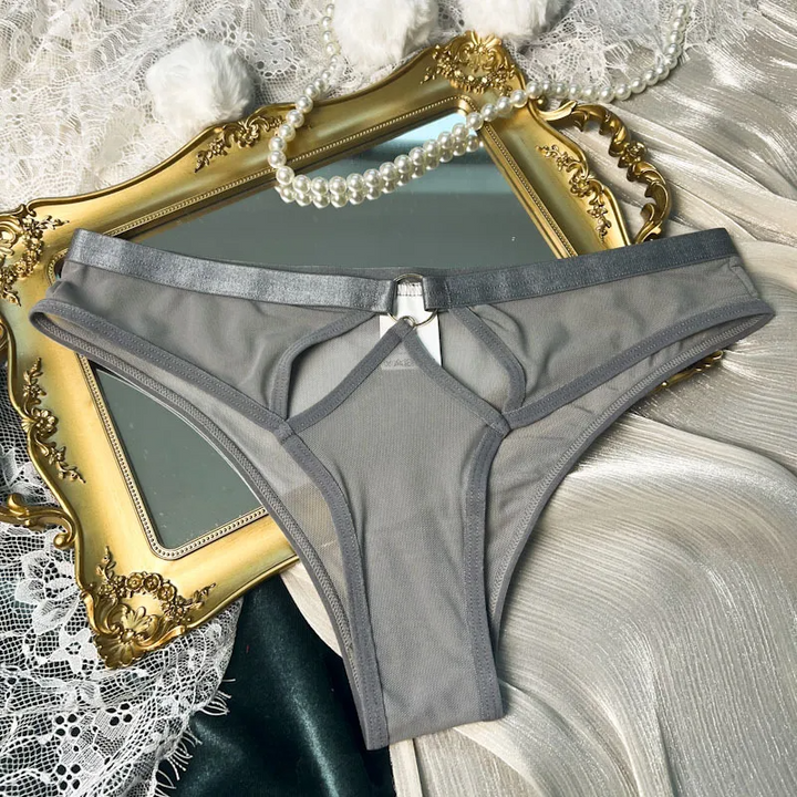 Sheer Hollow Mesh Low-Waist Panty