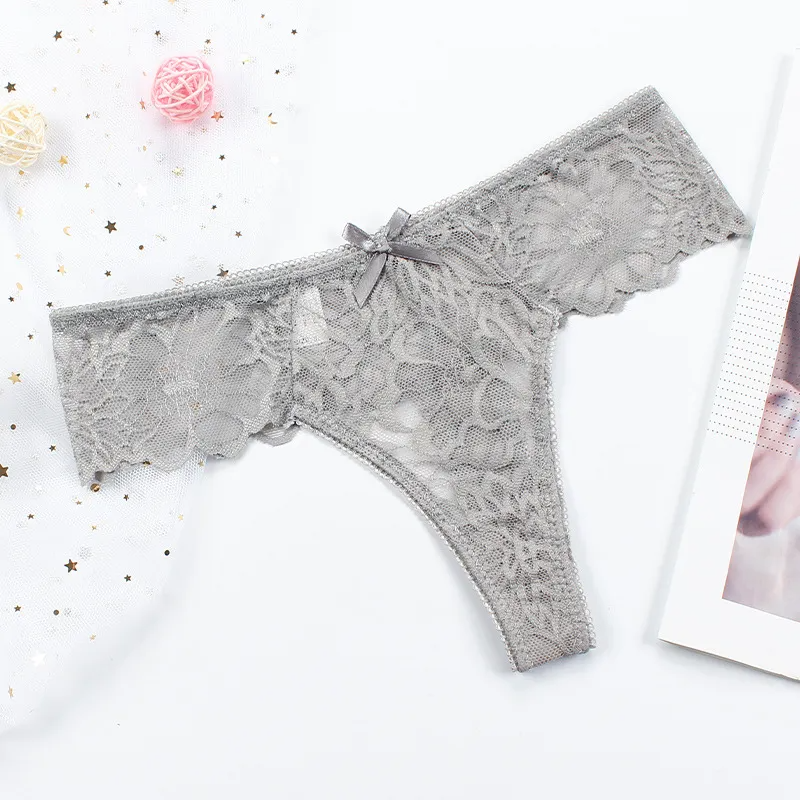 Sheer Mesh Lace Thong