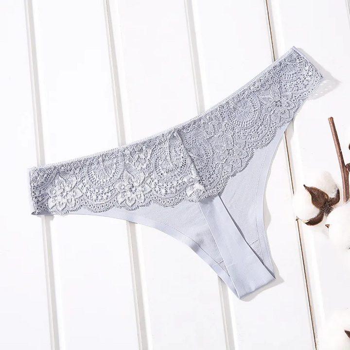 Women Fashion Sexy Ice Silk Lace Breathable Underwear