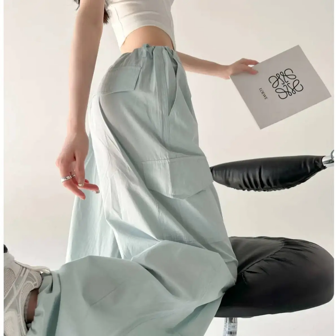 Solid Tone Relaxed Fit Comfy Cargo Joggers