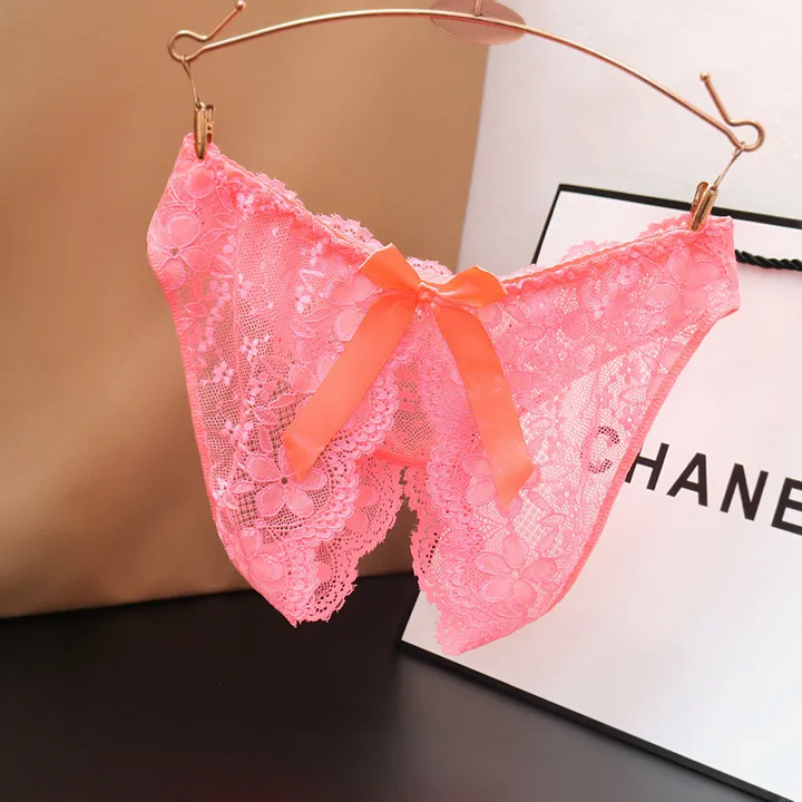 Sheer Mesh Open-Crotch Panty