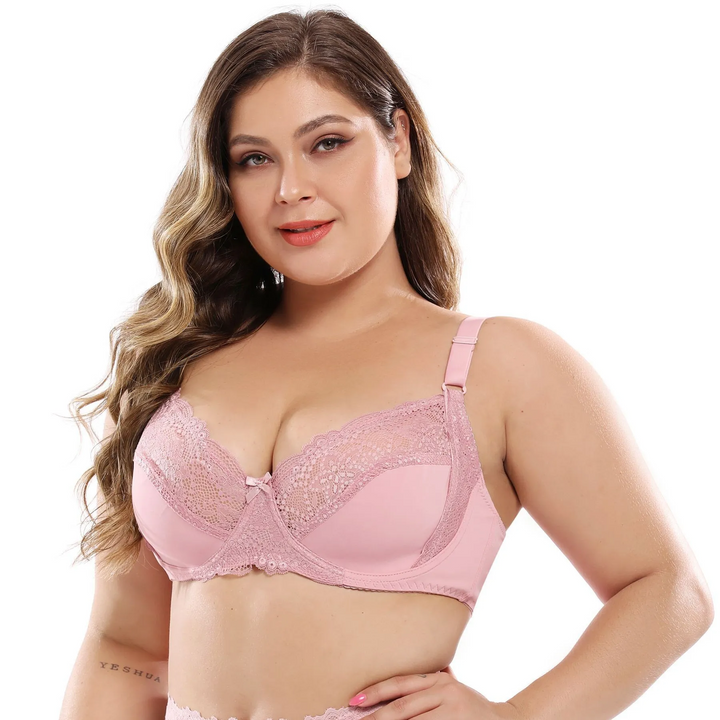 Elegant Plus Size Lace Support Bra