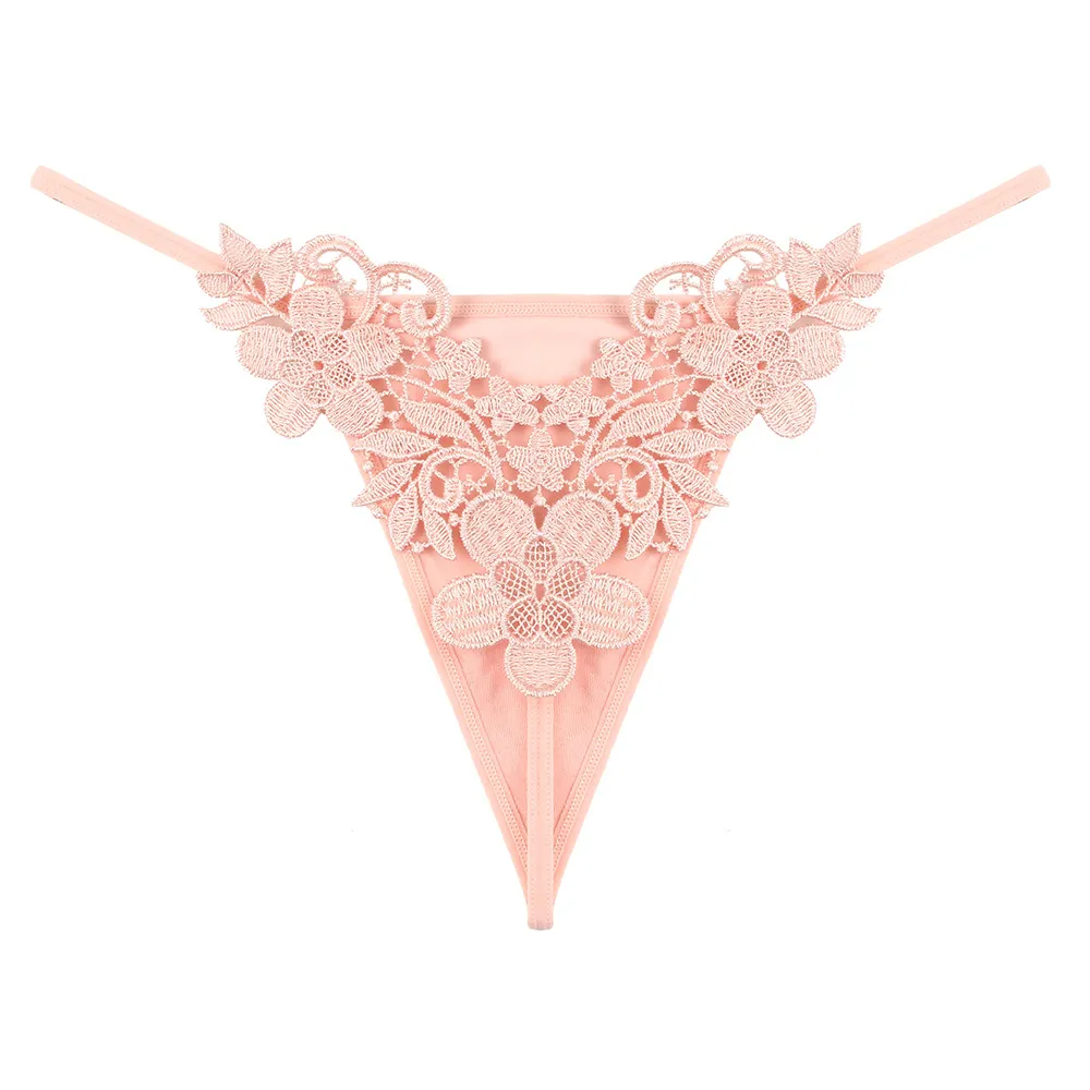 Floral Lace Low-Rise Thong