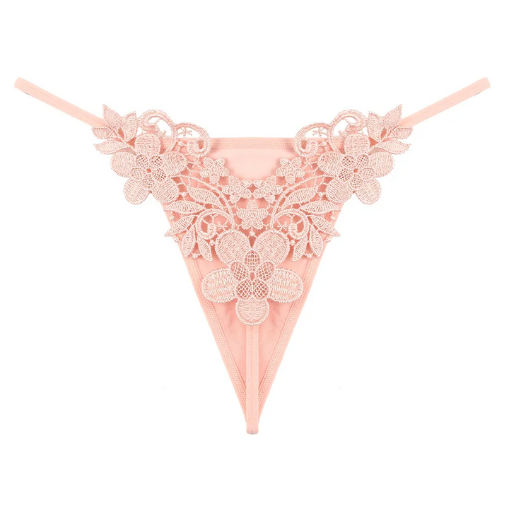 Floral Lace Low-Rise Thong