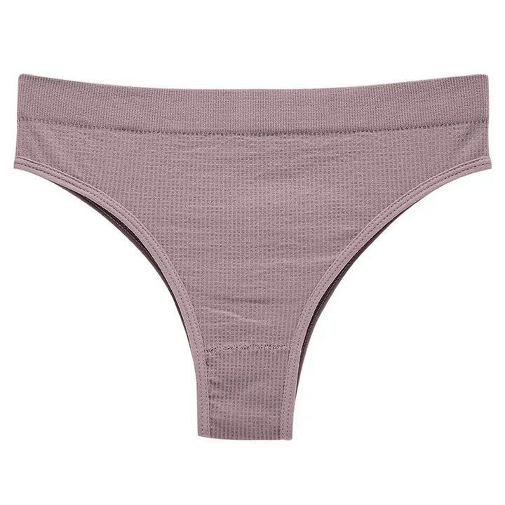 Solid Color Mid-Waist Sexy Panties