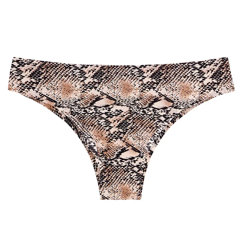 Leopard Print Seamless Ice Silk Panty