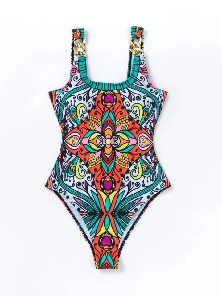 Graphic Print One-Piece Swimsuit