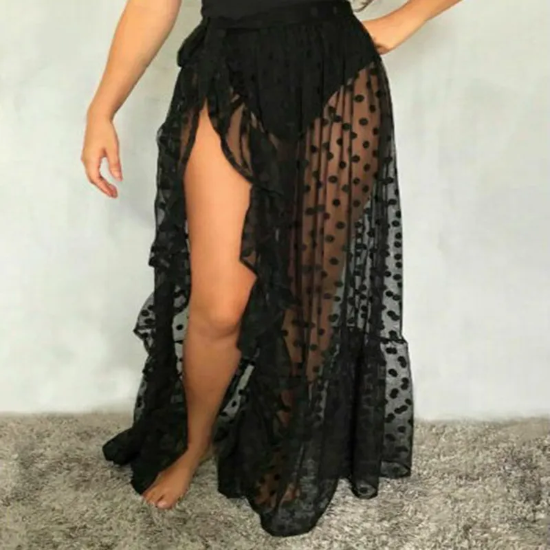 Sheer Tide Polka Dot Swim Cover Skirt