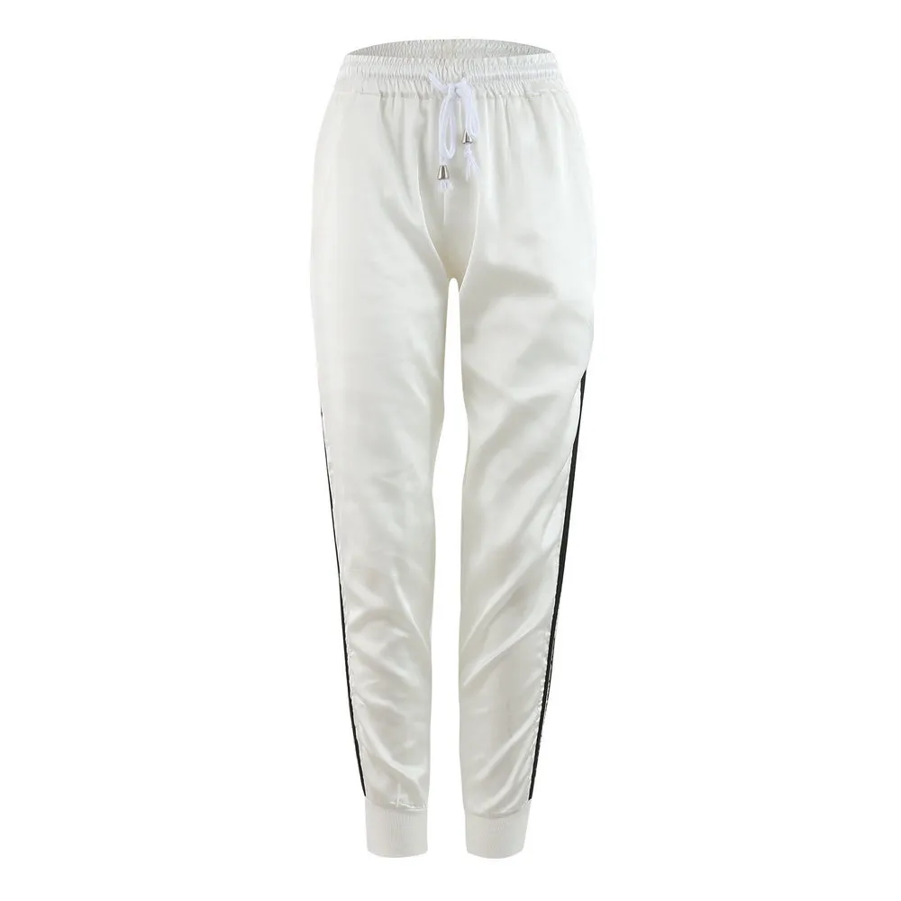 Stripe Style Elastic Waist Comfy Jogger Pants