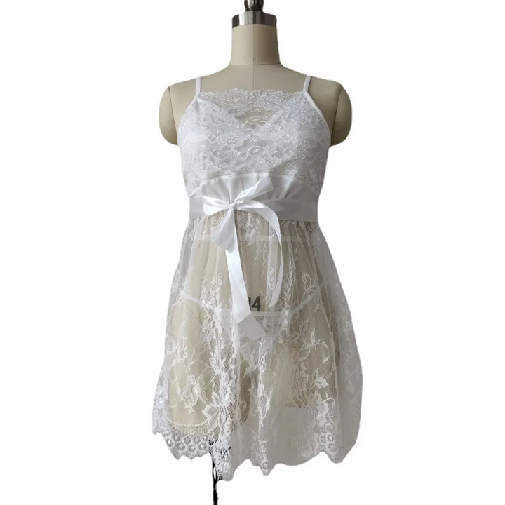 Plus Size Sheer Lace Sling Lingerie