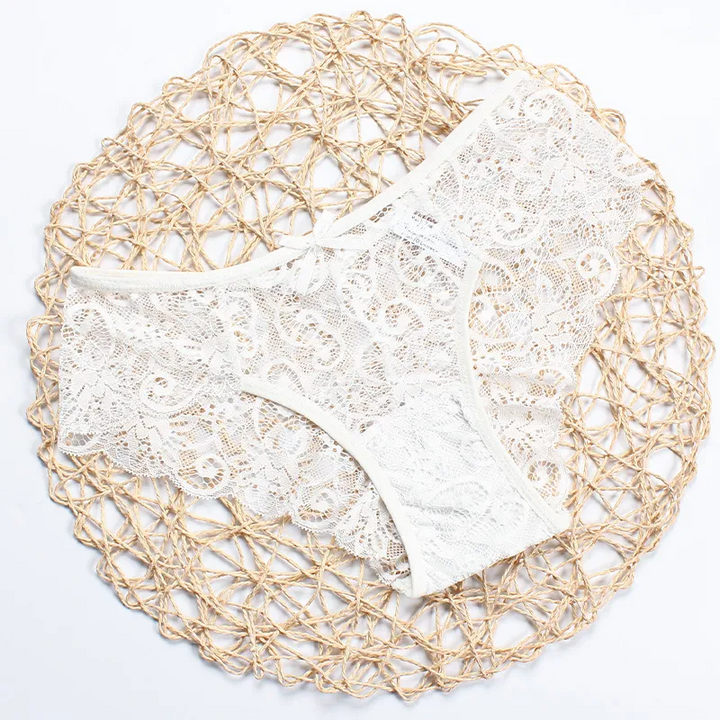 Lace Hollow Mid-Waist Panties