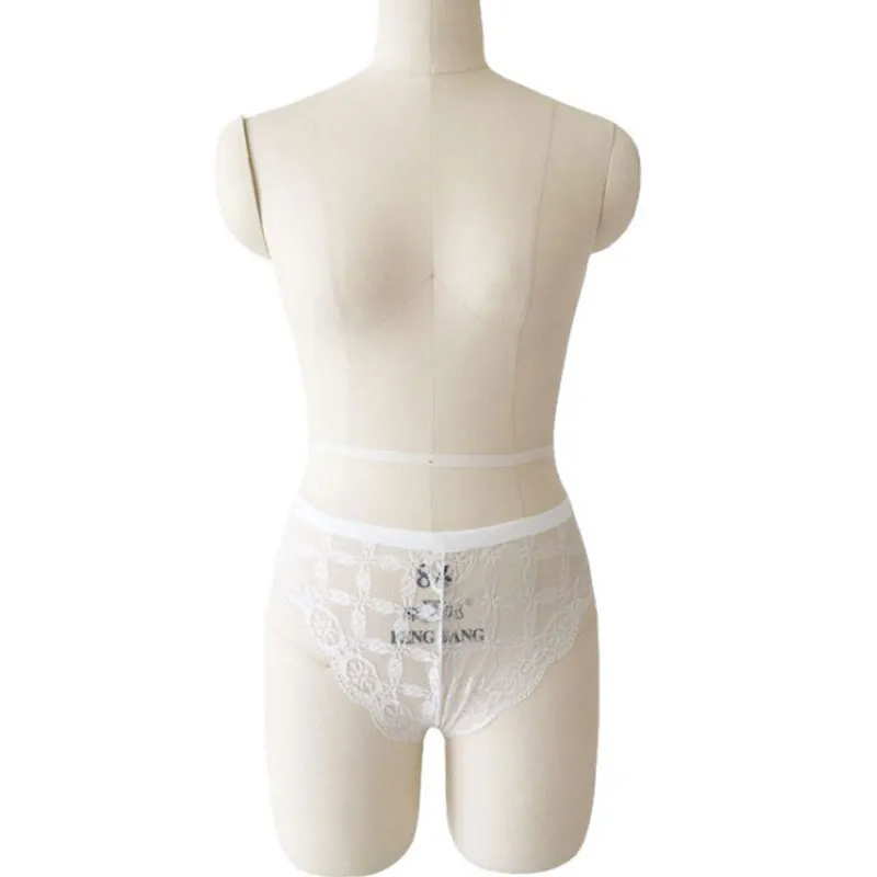 See-Through Lace Briefs with Bow Detail