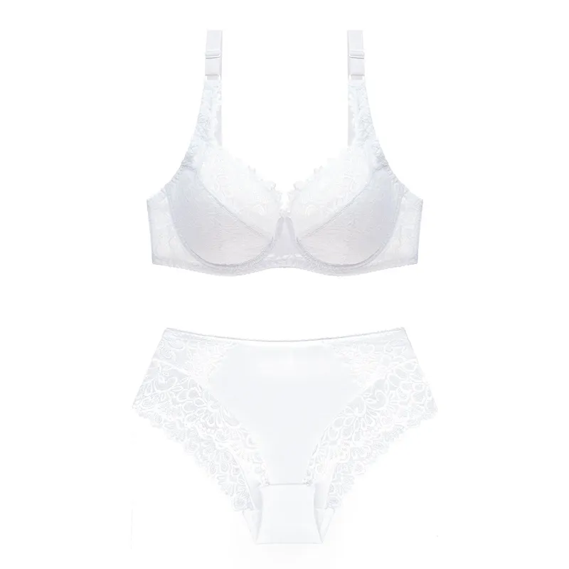 Plus Size Lace Bra and Panty Set