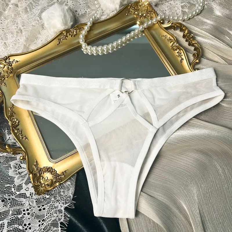 Sheer Hollow Mesh Low-Waist Panty