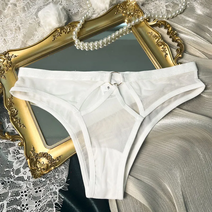 Sheer Hollow Mesh Low-Waist Panty