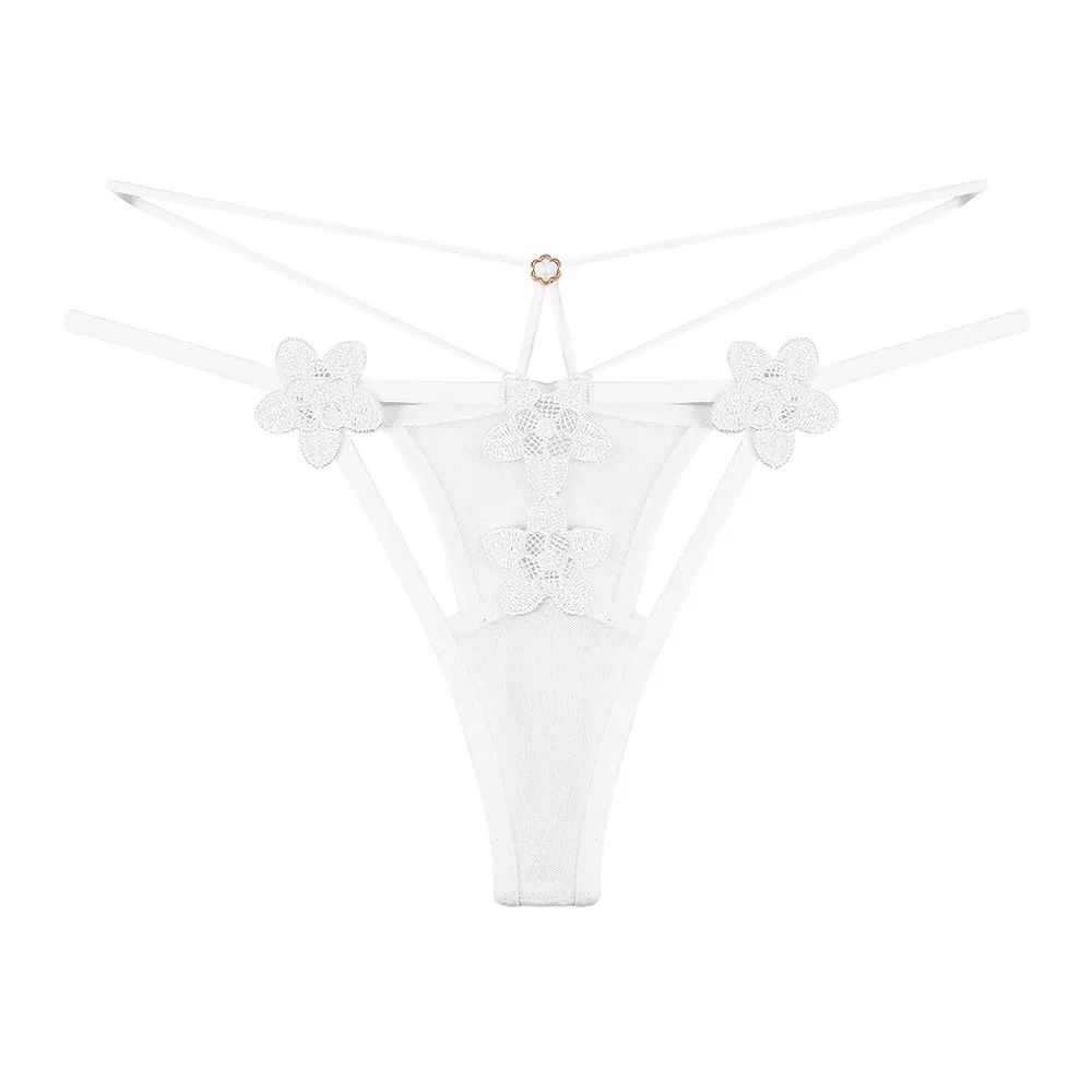 Sheer Lace Low-Rise Thong