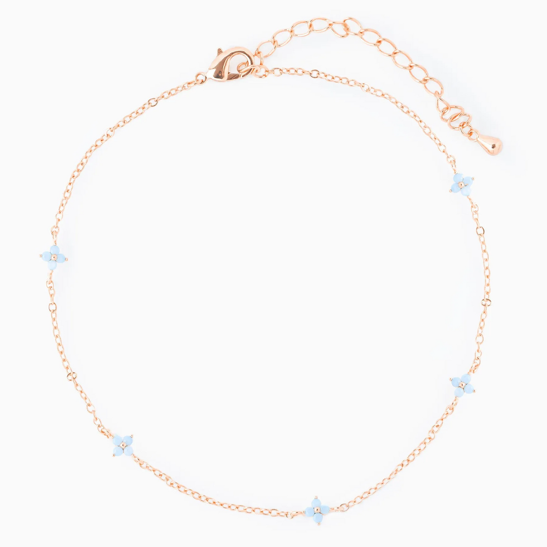 Blue Blossom Beach Anklet