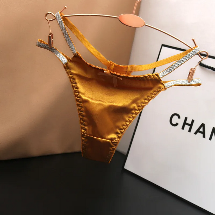 Satin Cutout G-String Thong